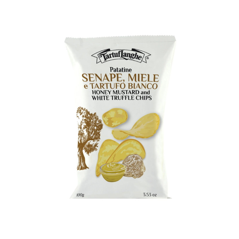 Chips gourmet al tartufo bianco, senape e miele di Tartuflanghe