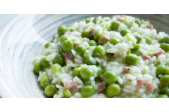 Ricetta Veneta Risi e Bisi con Riso Vialone Nano De Tacchi